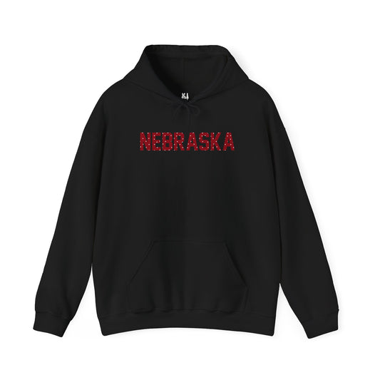 Nebraska Polka Dot Hooded Sweatshirt