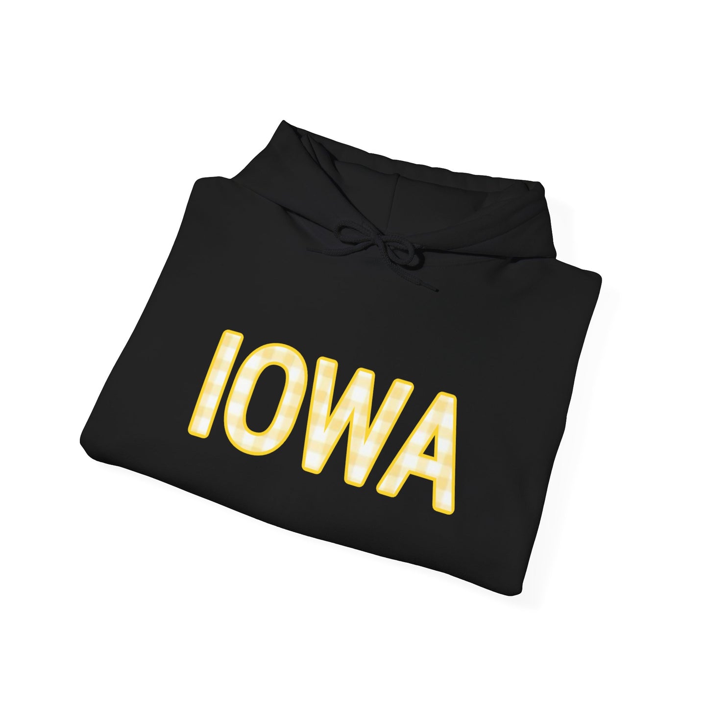 Iowa Gingham Hooded Sweatshirt