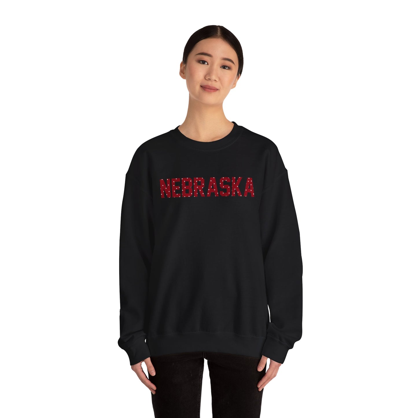 Nebraska Polka Dot Crewneck Sweatshirt