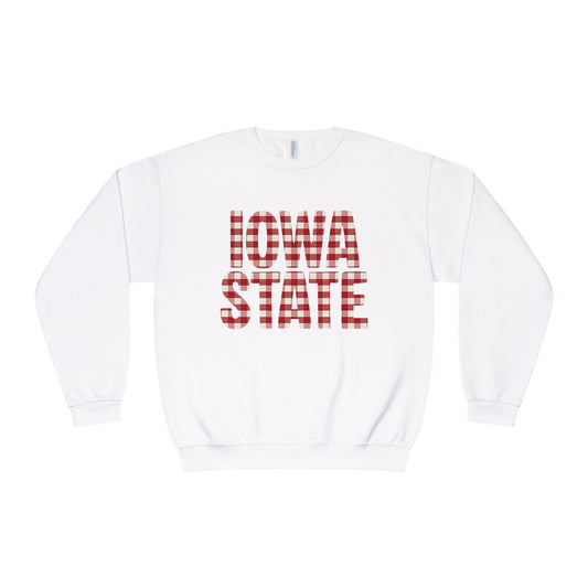 Gingham Iowa State Crewneck Sweatshirt