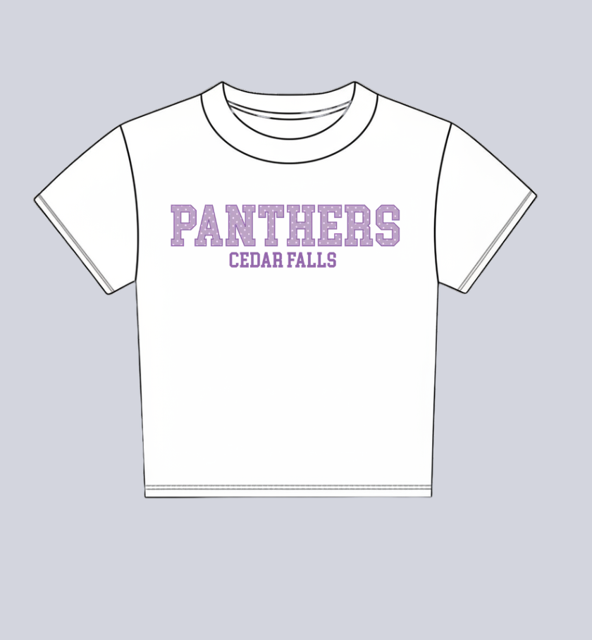 Panthers Dotted Baby Tee