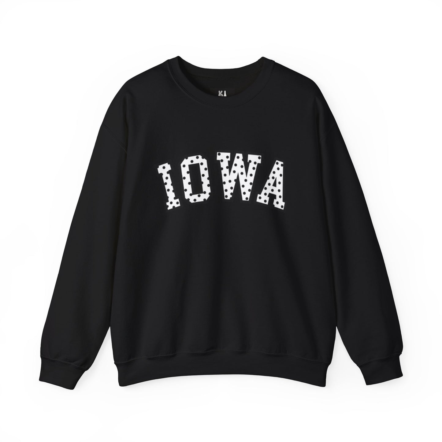 Iowa Hawkeye Polka Dot Crewneck Sweatshirt