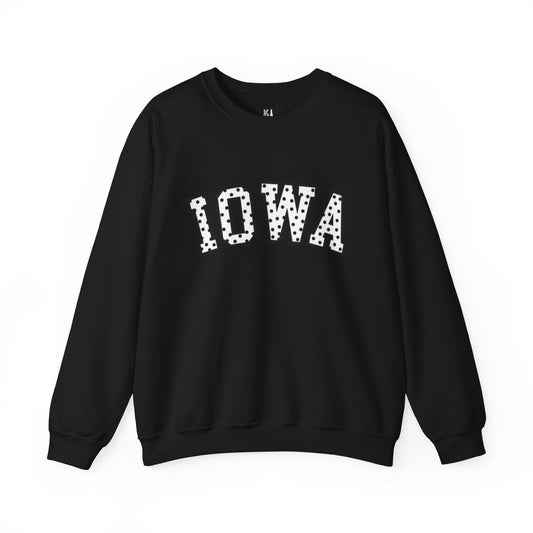 Iowa Hawkeye Polka Dot Crewneck Sweatshirt