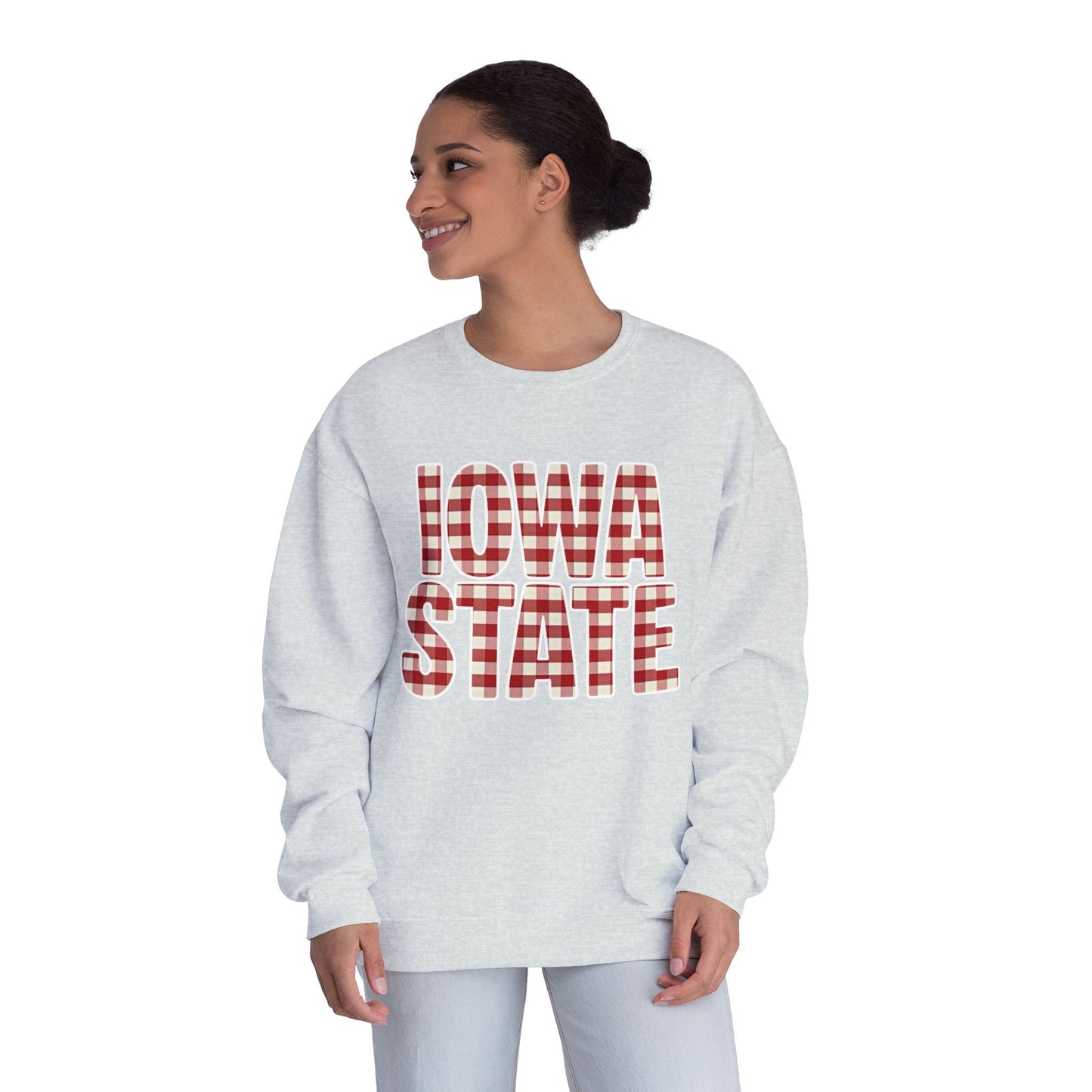 Gingham Iowa State Crewneck Sweatshirt