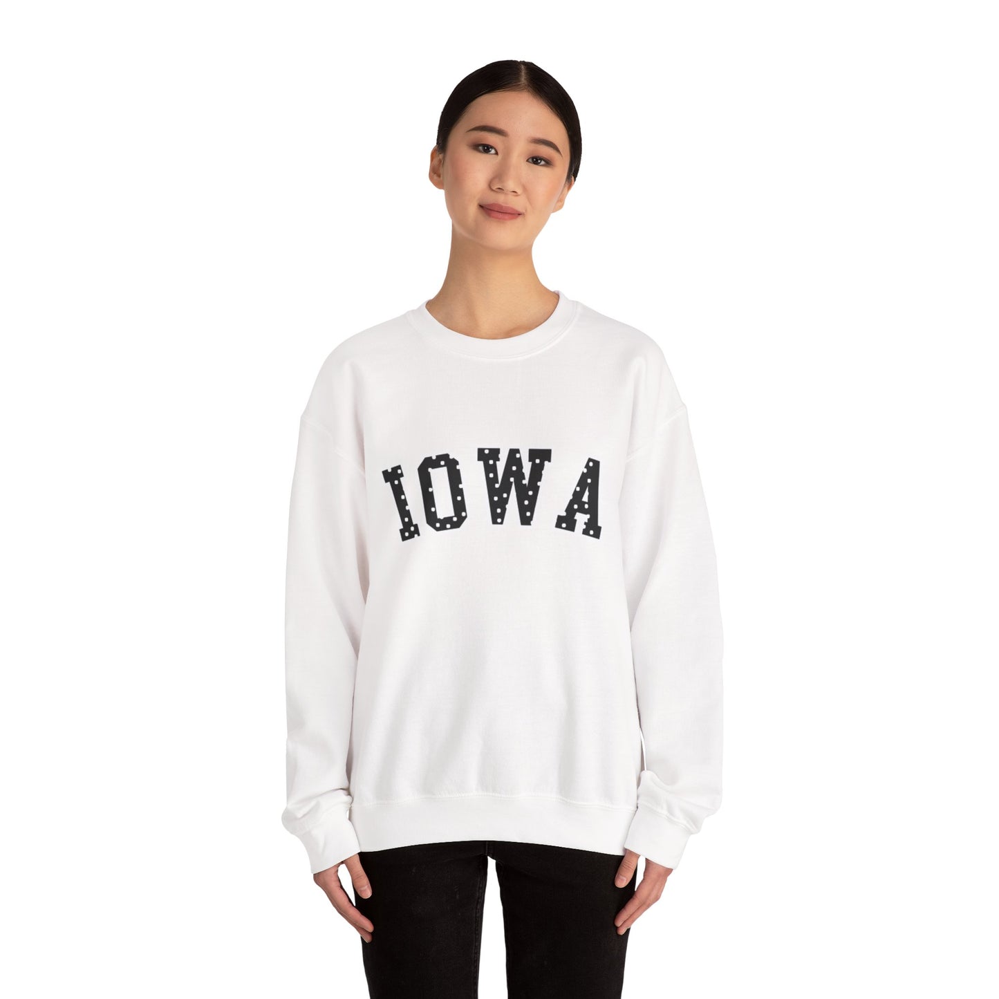 Iowa Hawkeye Polka Dot Crewneck Sweatshirt