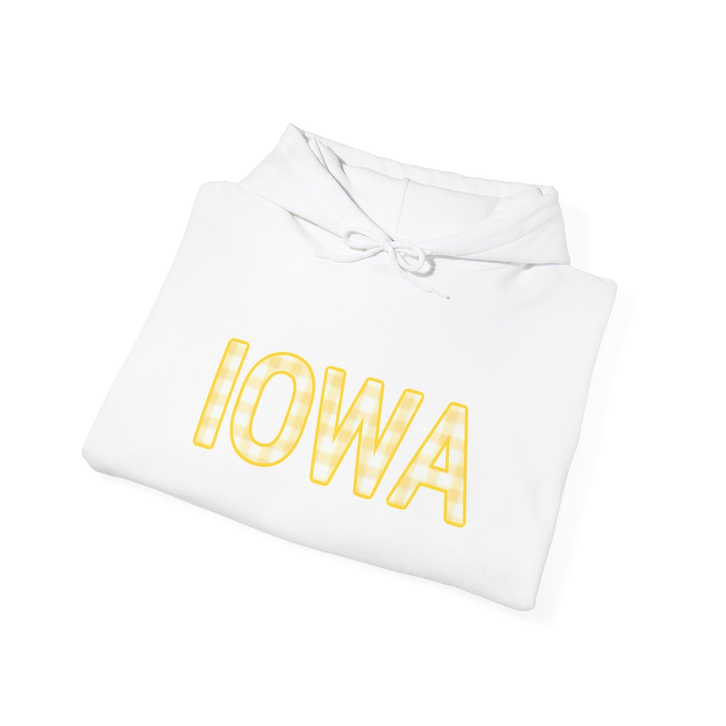 Iowa Gingham Hooded Sweatshirt