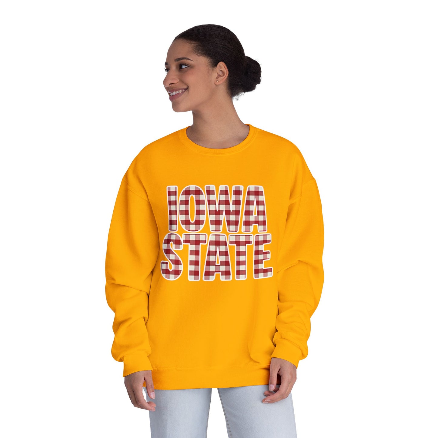 Gingham Iowa State Crewneck Sweatshirt
