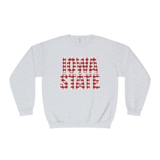 Gingham Iowa State Crewneck Sweatshirt