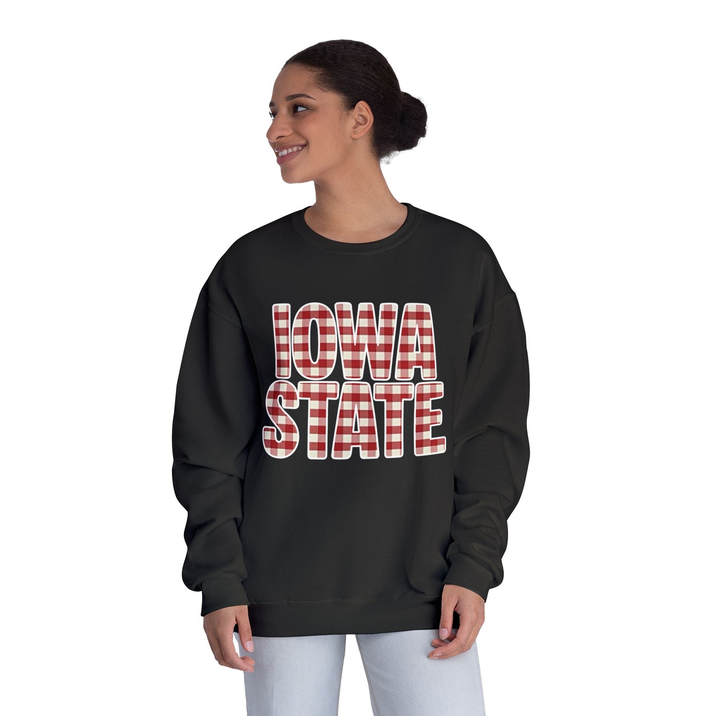 Gingham Iowa State Crewneck Sweatshirt
