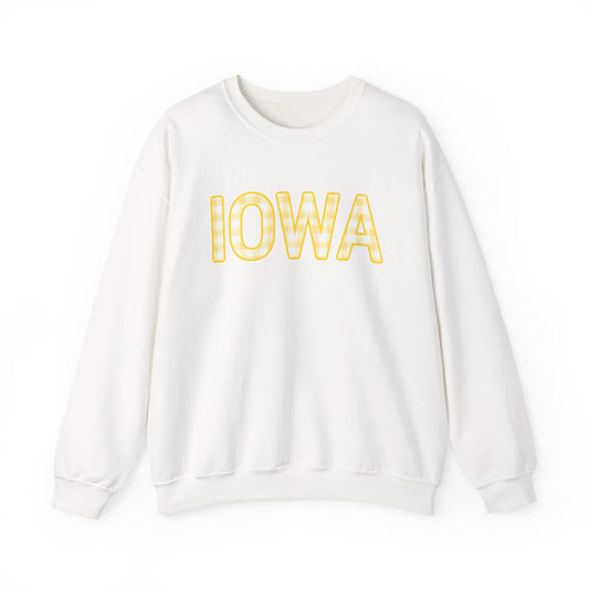 Iowa Gingham Crewneck Sweatshirt