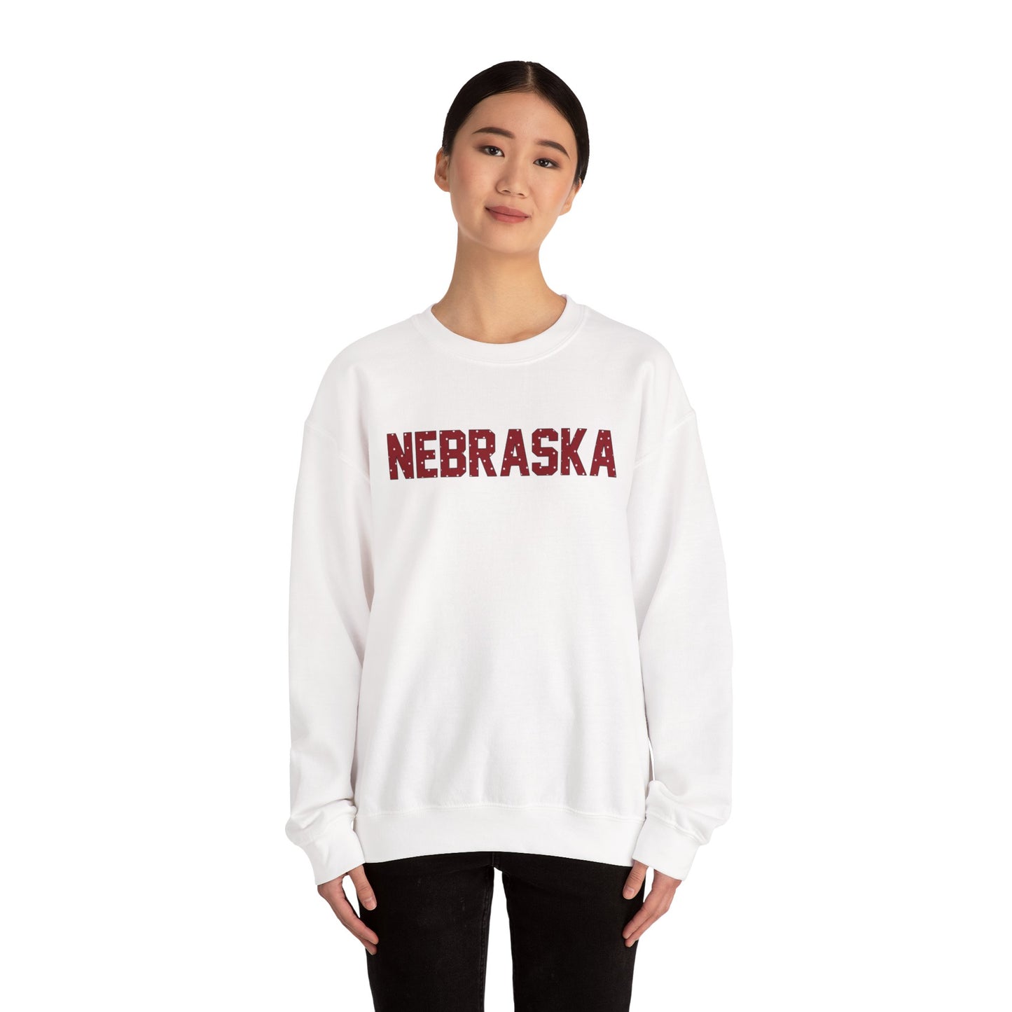 Nebraska Polka Dot Crewneck Sweatshirt