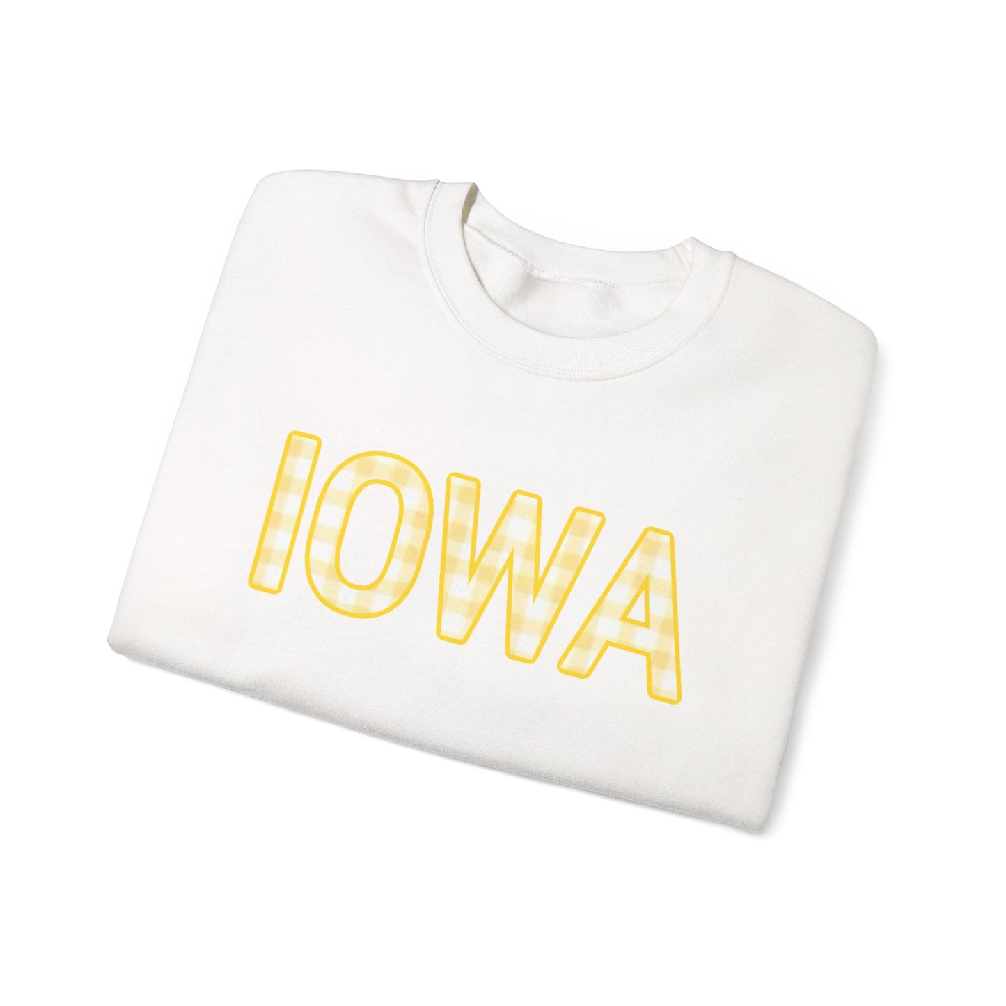 Iowa Gingham Crewneck Sweatshirt