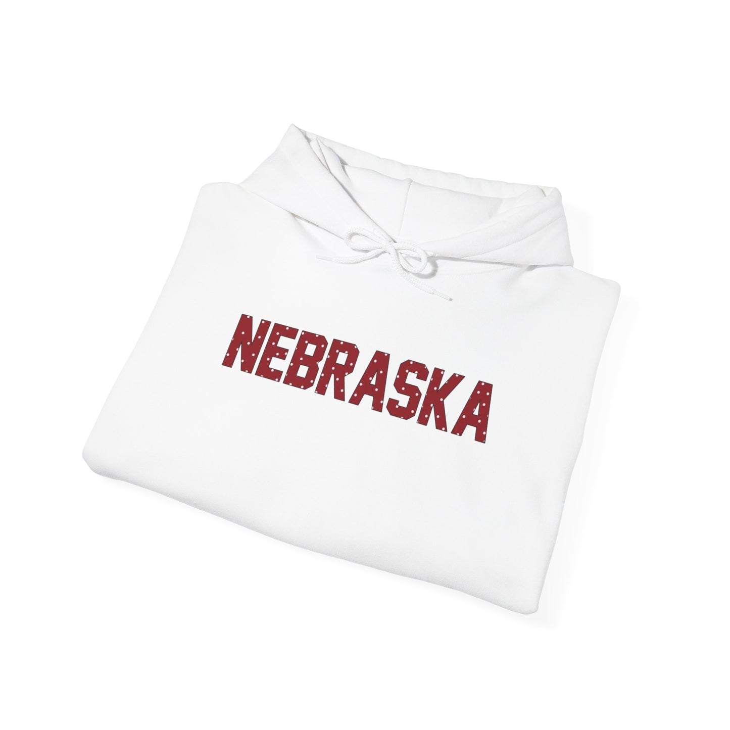 Nebraska Polka Dot Hooded Sweatshirt
