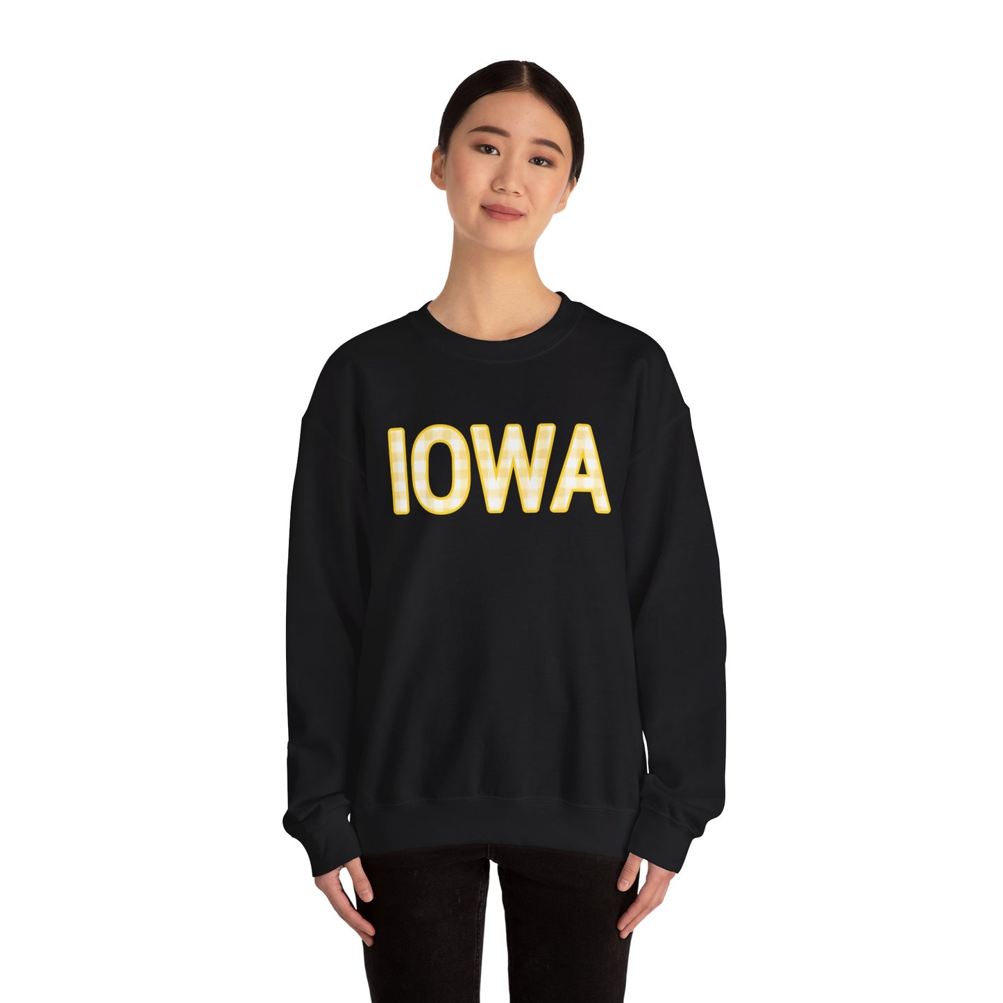 Iowa Gingham Crewneck Sweatshirt