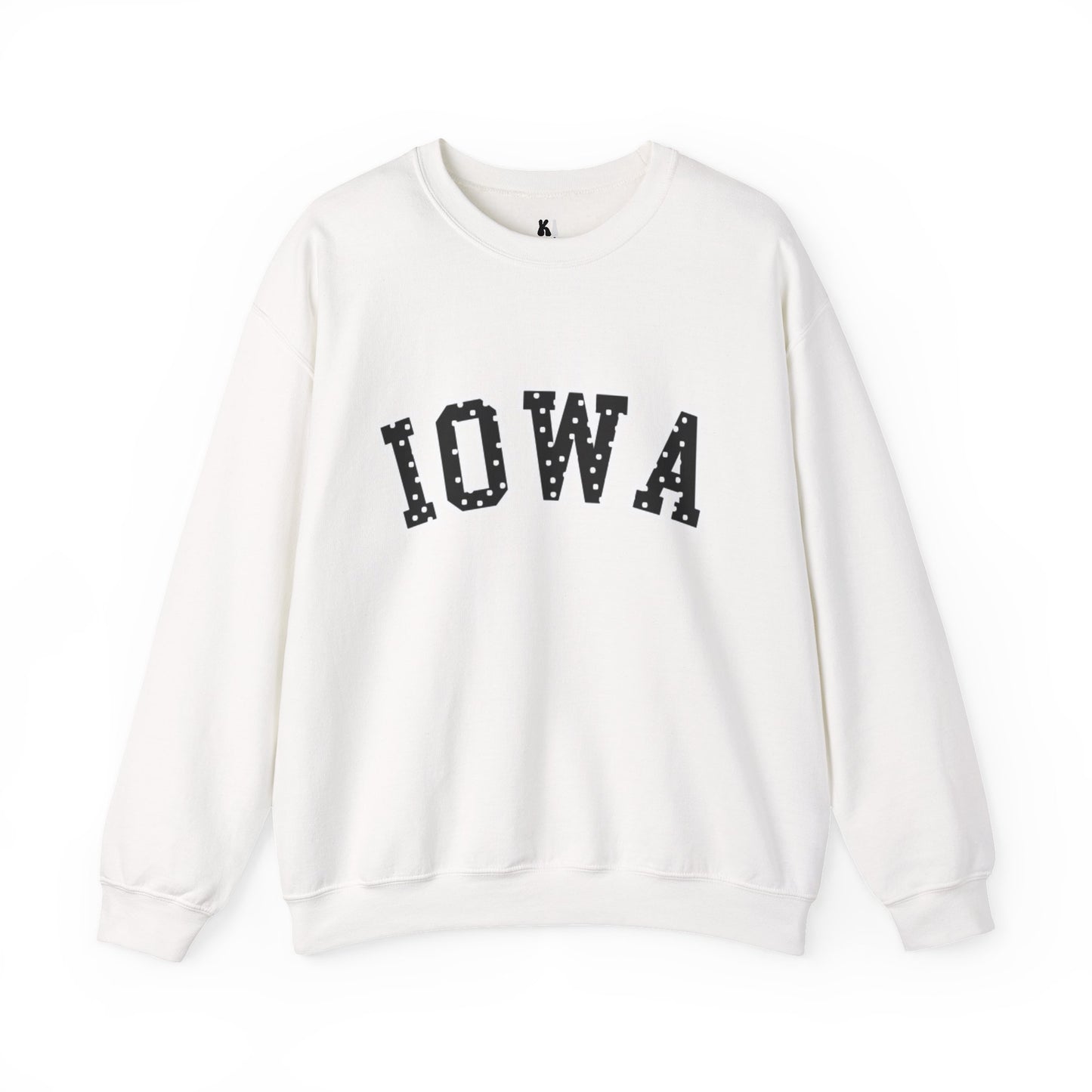 Iowa Hawkeye Polka Dot Crewneck Sweatshirt
