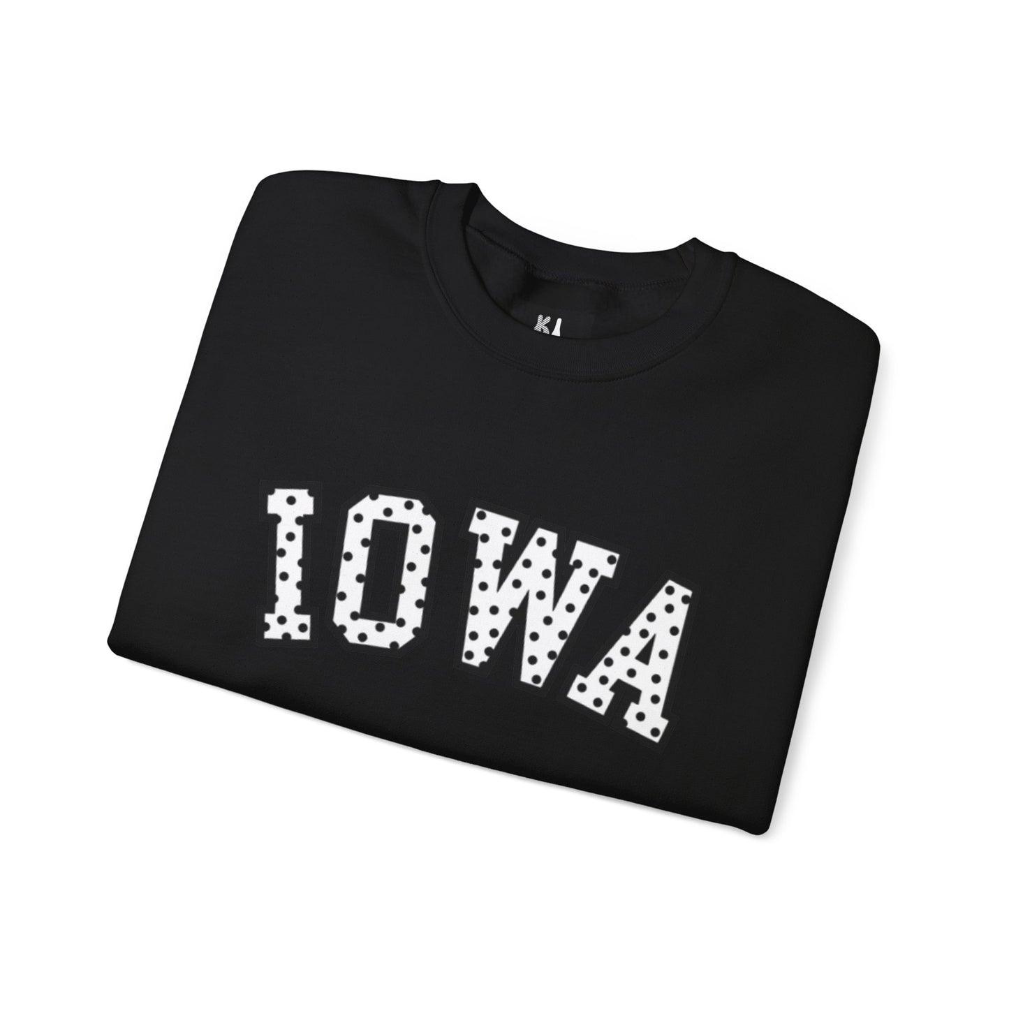 Iowa Hawkeye Polka Dot Crewneck Sweatshirt