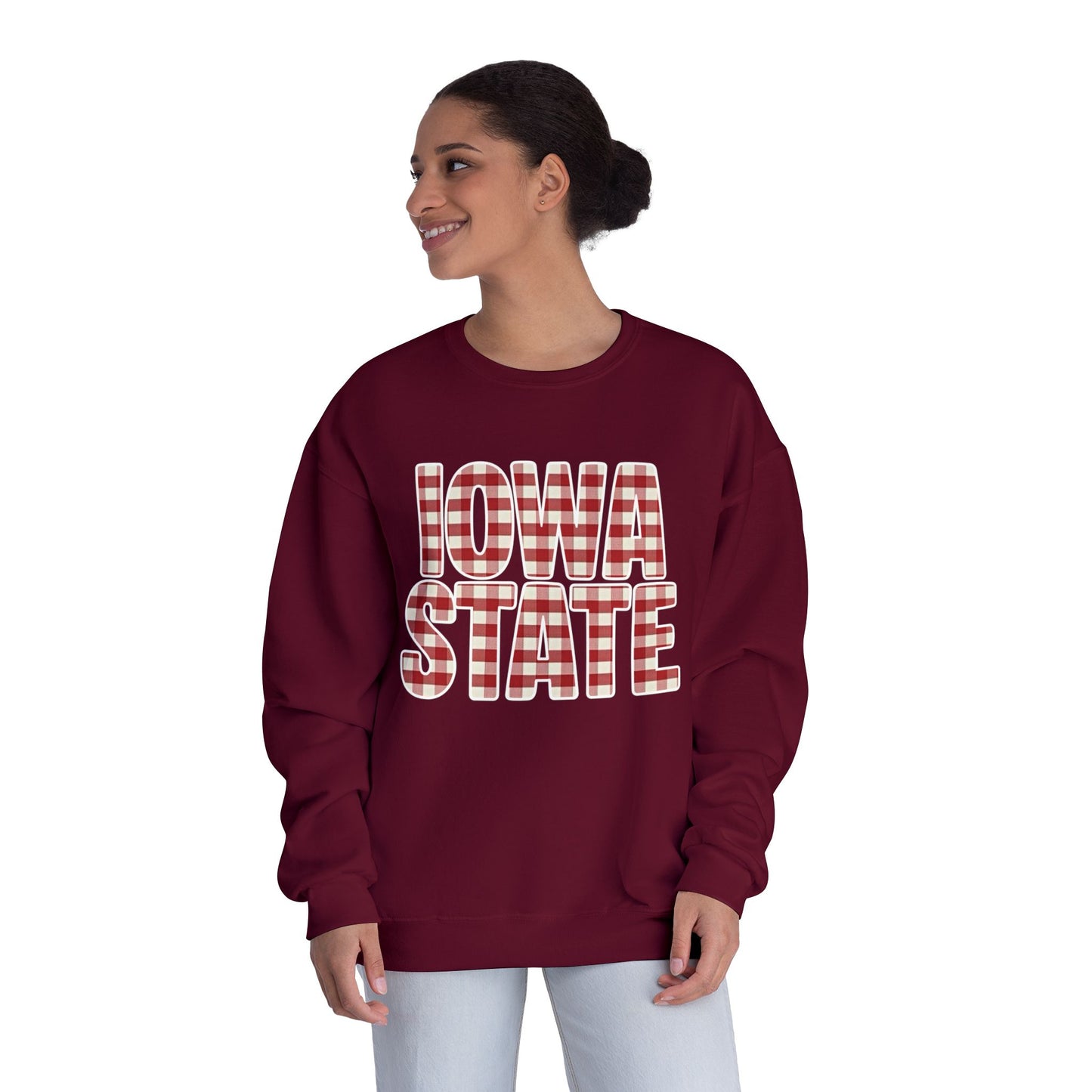 Gingham Iowa State Crewneck Sweatshirt