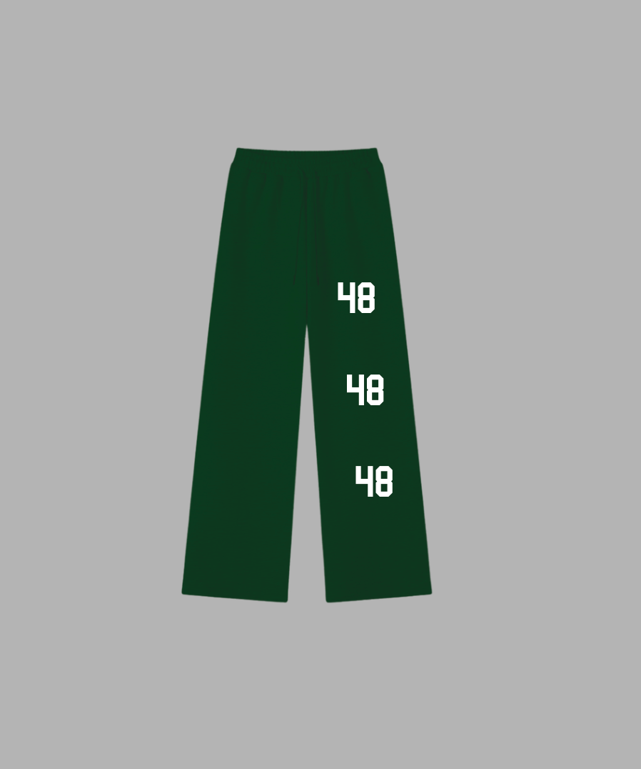 Custom Green Track Pants