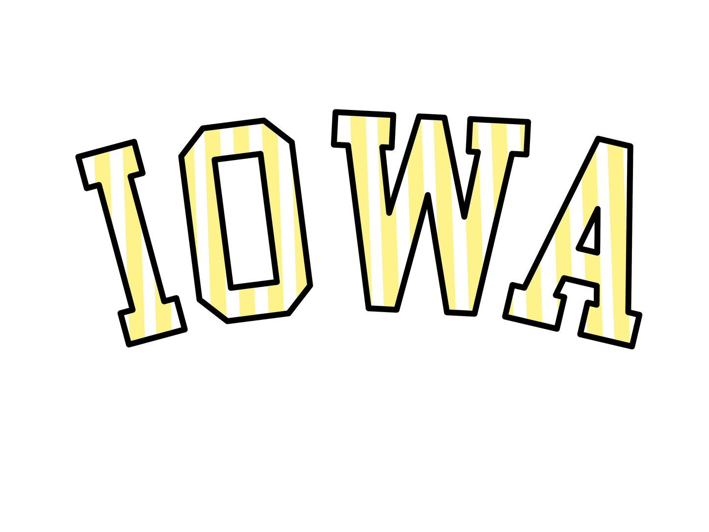 Iowa Striped Edit Mockneck